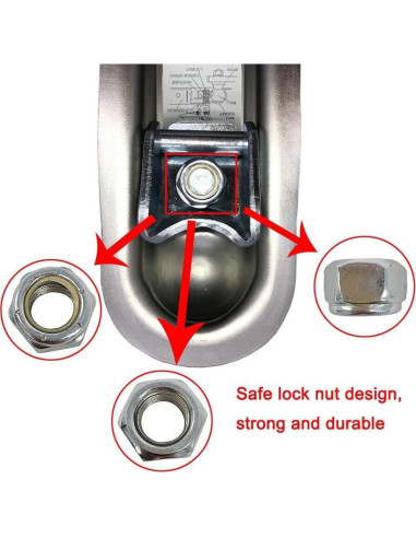 Acoplador de remolque NBJINGYI 2" bola 2" canal 1587.57 kg