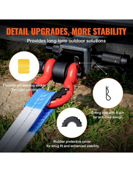 Receptor de Enganche VEVOR con Grillete 66000 lbs (29937.5 kg)