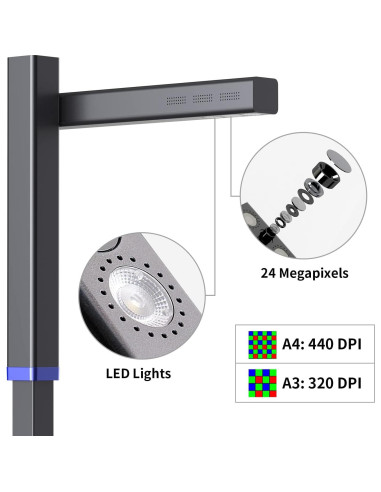 Escáner de Documentos CZUR Shine Ultra Pro 24MP A3 Ajustable