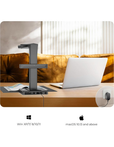 Escáner de Documentos CZUR ET16 Plus, 16MP, OCR 186 Idiomas