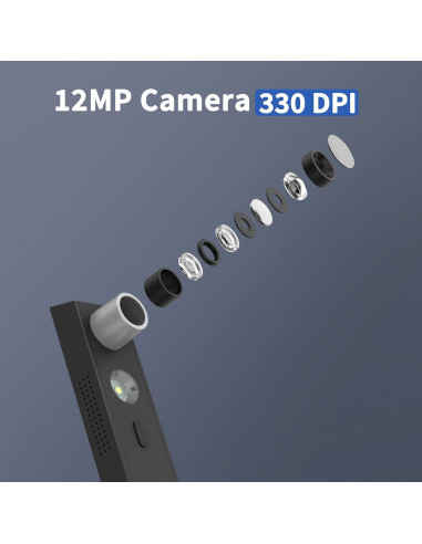 Escáner de Documentos Portátil CZUR Lens1200 Pro 12MP A4