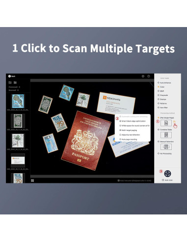 Escáner de Documentos Portátil CZUR Lens1200 Pro 12MP A4
