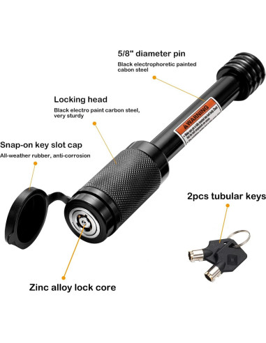 Cerradura de Pasador CZC AUTO para Receptor de Enganche 5/8"