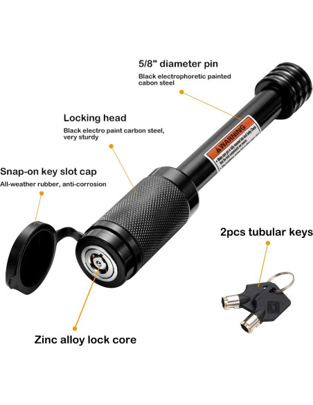 Cerradura de Pasador CZC AUTO para Receptor de Enganche 5/8"