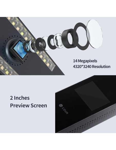 Escáner de Libros CZUR Aura Pro A3/A4 Plegable y Portátil