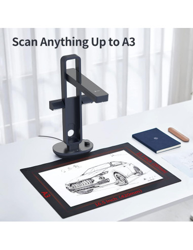 Escáner de Libros CZUR Aura Pro A3/A4 Plegable y Portátil