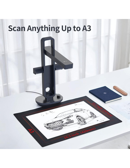 Escáner de Libros CZUR Aura Pro A3/A4 Plegable y Portátil