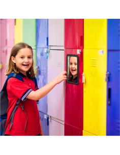 Espejo Magnético Mpowtech 12.7x17.8 cm Negro para Casillero 2