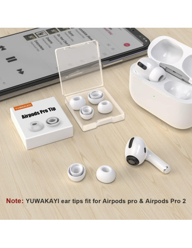 Puntas de Silicona YUWAKAYI para AirPods Pro - 4 Tamaños