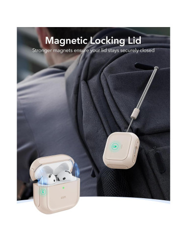 Funda ESR para AirPods 4ta Generación USB-C Titanio Desértico