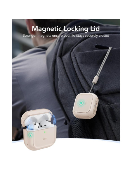 Funda ESR para AirPods 4ta Generación USB-C Titanio Desértico