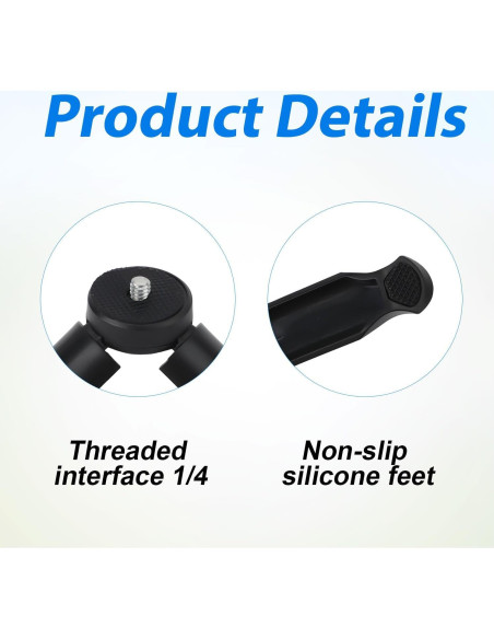 Trípode Mini BOXOB para DJI Osmo Pocket 2 y 3, Negro, ABS