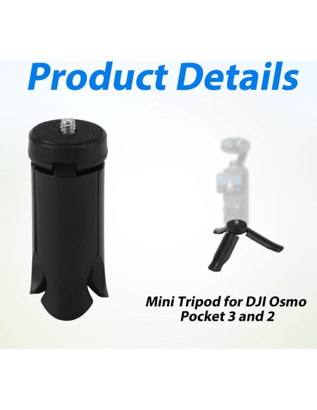 Trípode Mini BOXOB para DJI Osmo Pocket 2 y 3, Negro, ABS