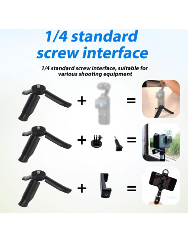 Trípode Mini BOXOB para DJI Osmo Pocket 2 y 3, Negro, ABS