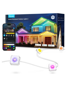 Luces Exteriores Govee 30.48m RGBIC IP67 100 Modos Alexa
