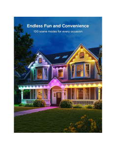 Luces Exteriores Govee 30.48m RGBIC IP67 100 Modos Alexa 2