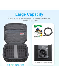 Funda de Transporte BOVKE para Fujifilm INSTAX Wide EVO - Negra 2