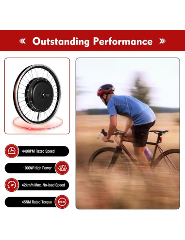 Kit de Conversión de Bicicleta Eléctrica Cashewnuts 48V 1000W