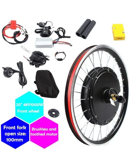 Kit de Conversión E-Bike RibasuBB 20" 48V 1000W con LCD
