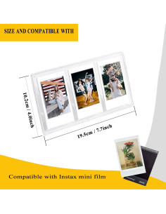 Marco de Foto Triple Vertical Leonuliy para Fujifilm Instax Mini 2