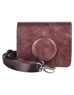 Funda de cuero PU MUZIRI KINOKOO para cámara Fuji Instax Mini EVO