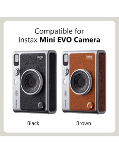 Funda de cuero PU MUZIRI KINOKOO para cámara Fuji Instax Mini EVO 2