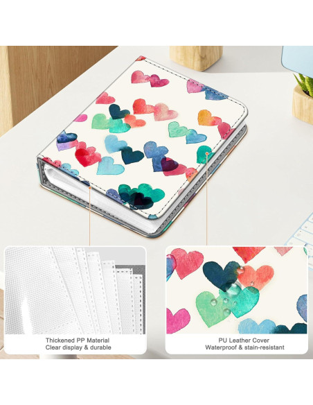 Álbum de Fotos Fintie para Instax Mini - 256 Bolsillos Corazones