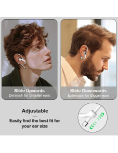 Ganchos Ajustables Haireca para AirPods Pro y Generaciones 1-4 2