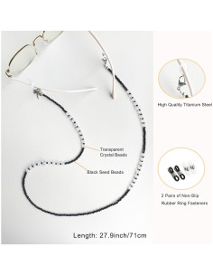 Cadena de Gafas YN02 con Perlas y Cristales para Mujeres 2