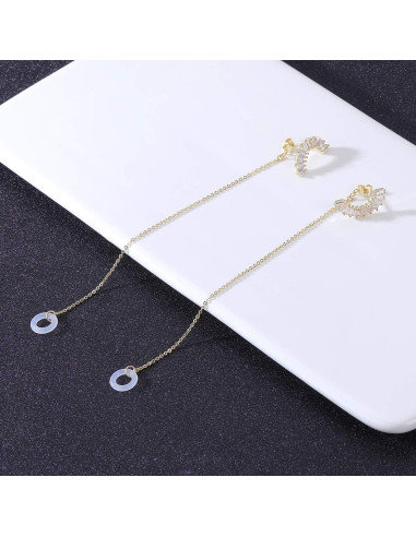 Pendientes Antipérdida AoedeJ para AirPods Pro 1 y 2 Oro 14K