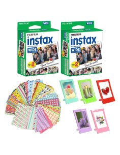 Fujifilm Instax Wide Película Instantánea 40 Hojas + 5 Marcos