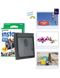 Fujifilm Instax Wide Película Instantánea 40 Hojas + 5 Marcos 2