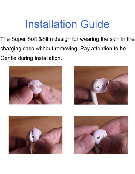 Cubiertas Antideslizantes BLLQ para AirPods 1ra y 2da gen - 3 Pares