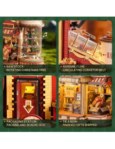 Rompecabezas 3D ROKR Fábrica de Regalos con Música y Luces 2