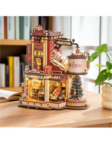 Rompecabezas 3D ROKR Fábrica de Regalos con Música y Luces