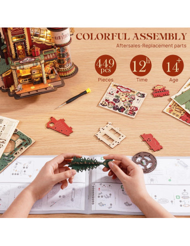 Rompecabezas 3D ROKR Fábrica de Regalos con Música y Luces