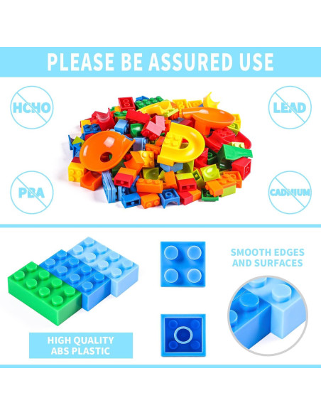 Set de Bloques de Construcción FANELEQU 168 Pcs para Niños 3+ Set de Bloques de Construcción FANELEQU 168 Pcs para Niños 3+