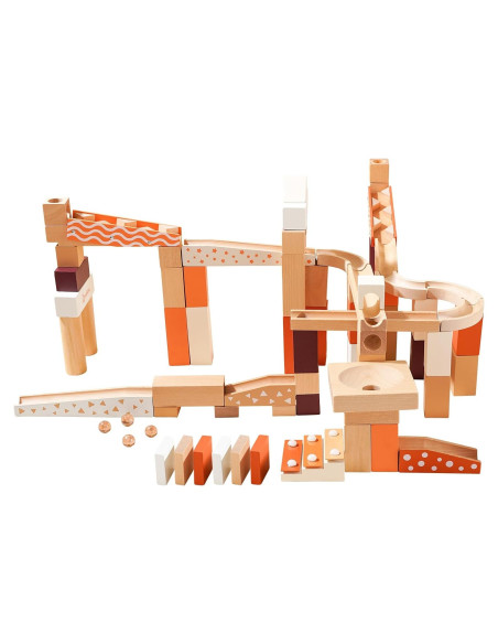 Bloques de Carrera de Canicas de Madera Xylolin 80 Piezas