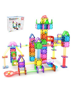 PicassoTiles Pista de Canicas 70 Piezas Juguete Educativo