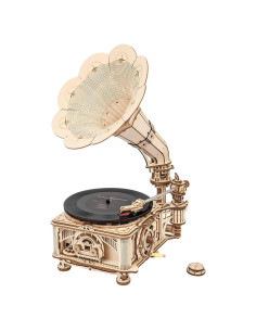 Rompecabezas 3D ROKR Gramófono Mecánico 1:1 para Adultos