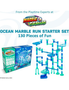 Conjunto de Carrera de Canicas Marble Genius Océano - 130 Piezas 2