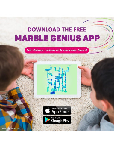 Conjunto de Carrera de Canicas Marble Genius Océano - 130 Piezas