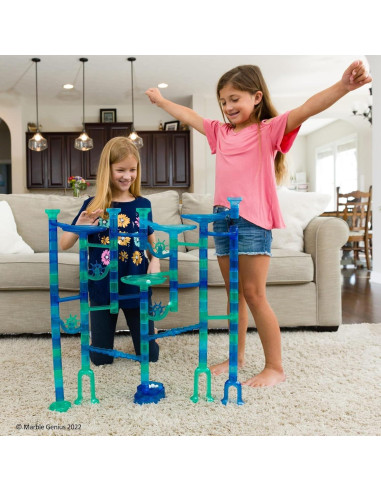 Conjunto de Carrera de Canicas Marble Genius Océano - 130 Piezas