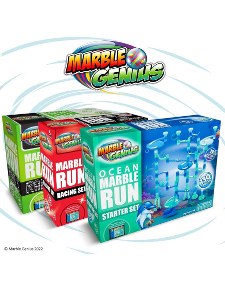 Conjunto de Carrera de Canicas Marble Genius Océano - 130 Piezas