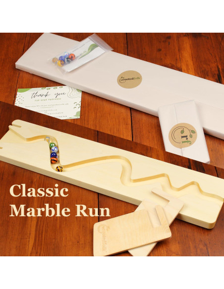 Tablero de Carrera de Canicas de Madera Personalizado - 6 Canicas 14mm Tablero de Carrera de Canicas de Madera Personalizado - 6 Canicas 14mm