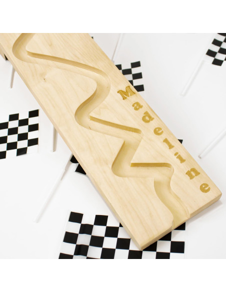 Tablero de Carrera de Canicas de Madera Personalizado - 6 Canicas 14mm Tablero de Carrera de Canicas de Madera Personalizado - 6 Canicas 14mm