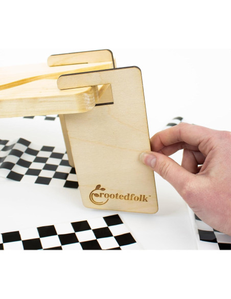 Tablero de Carrera de Canicas de Madera Personalizado - 6 Canicas 14mm Tablero de Carrera de Canicas de Madera Personalizado - 6 Canicas 14mm