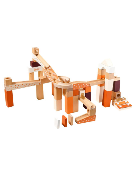 Bloques de Pista de Canicas de Madera Xylolin 60 Piezas