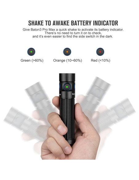 Linterna EDC OLIGHT Baton3 Pro Max 2500 Lúmenes Recargable