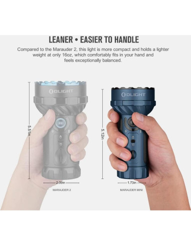 Linterna OLIGHT Marauder Mini 7000 Lúmenes Recargable Azul